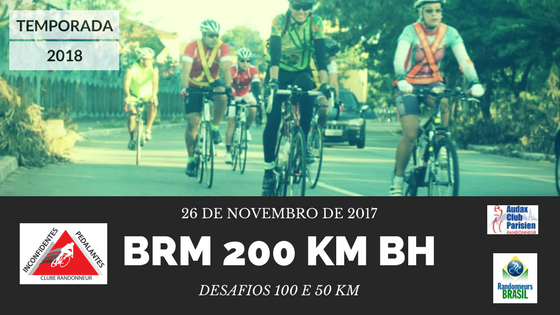 BRM 200 km e Desafios 100 e 50 km de Belo Horizonte – Inscrições ENCERRADAS