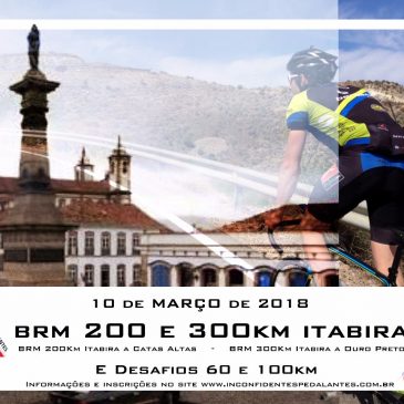 BRMs 300 e 200 km e Desafios 100 e 60 km de Itabira 2018